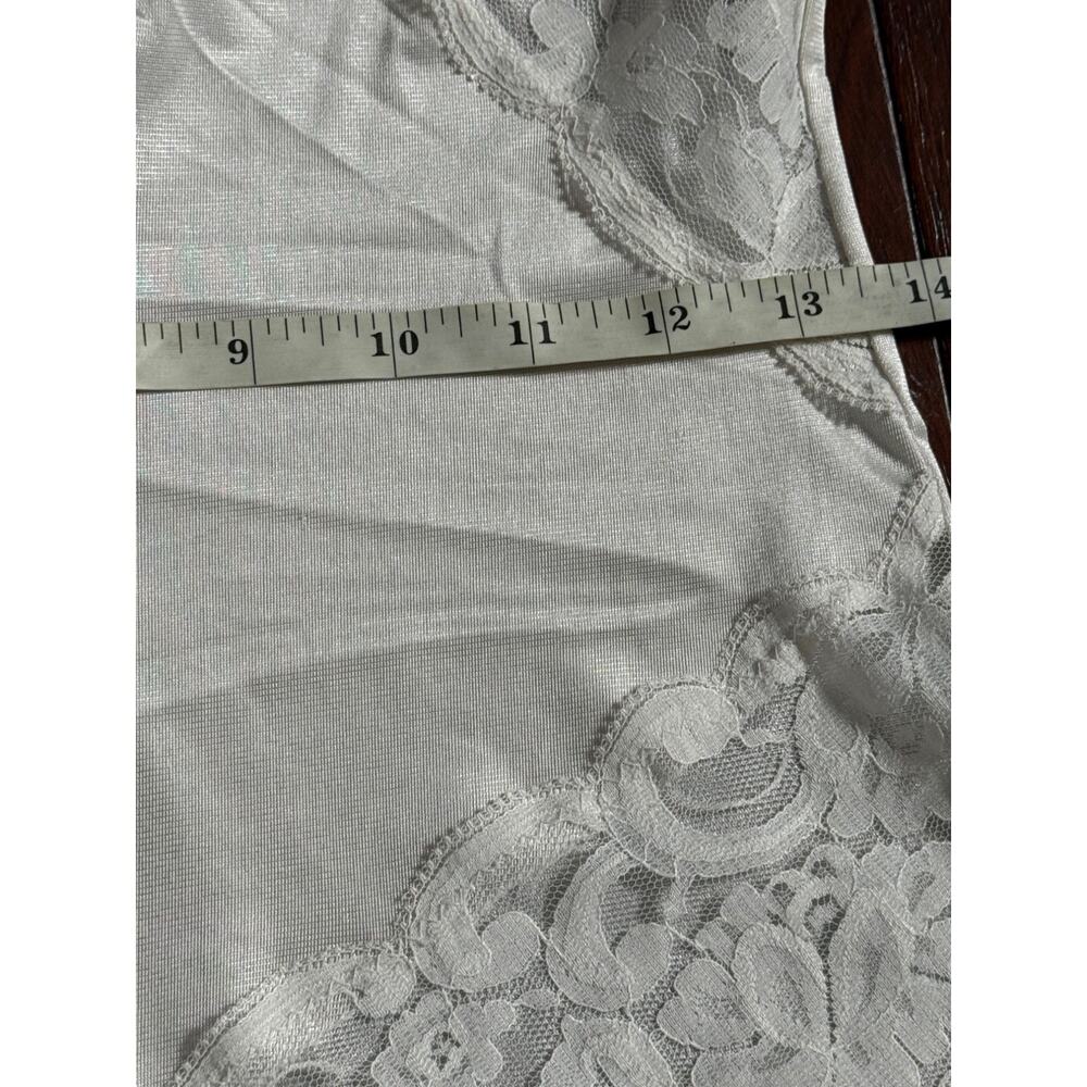 Vintage Interludes by CIRA White Lace Satin Teddy Bodysuit Lingerie Medium - Picture 16 of 16